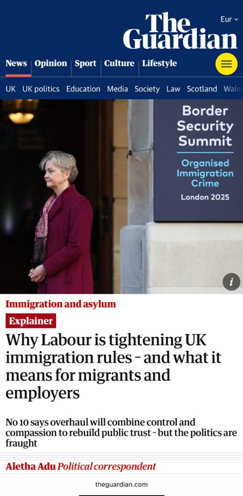 Why Labour is tightening UK immigration rules – and what it means for migrants and employers